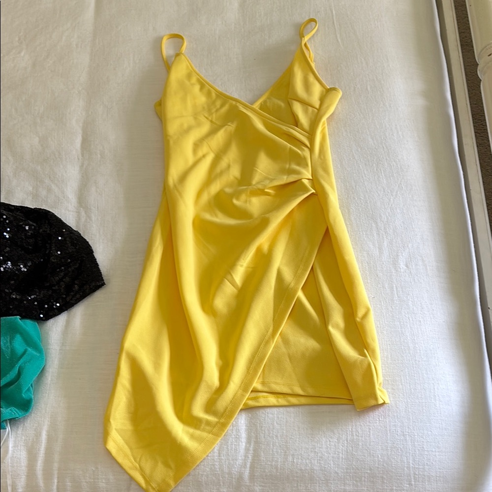 Yellow Wrap Dress